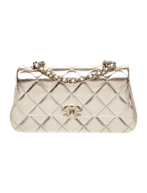 Chanel Metallic Flap · Gold