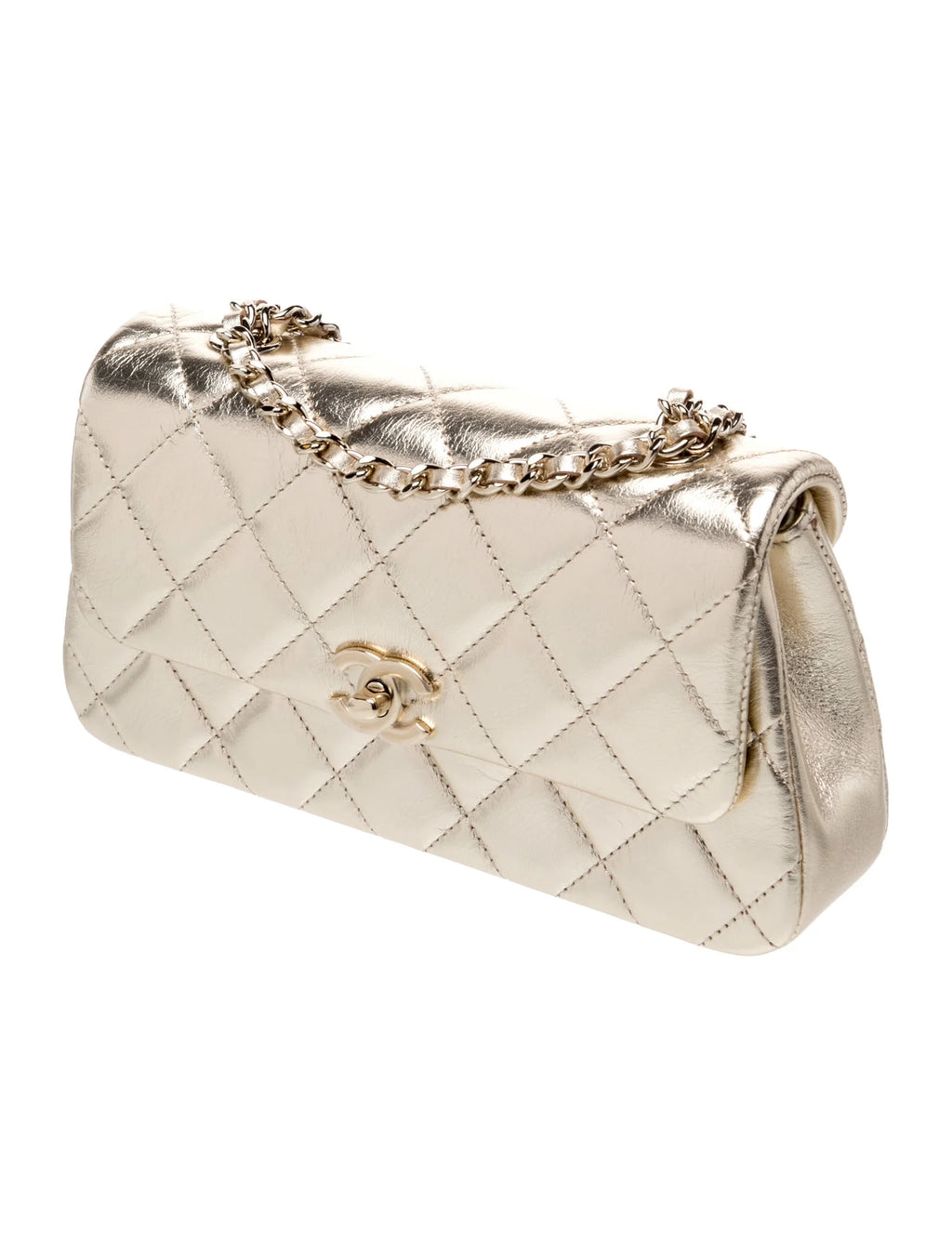 Chanel Metallic Flap · Gold