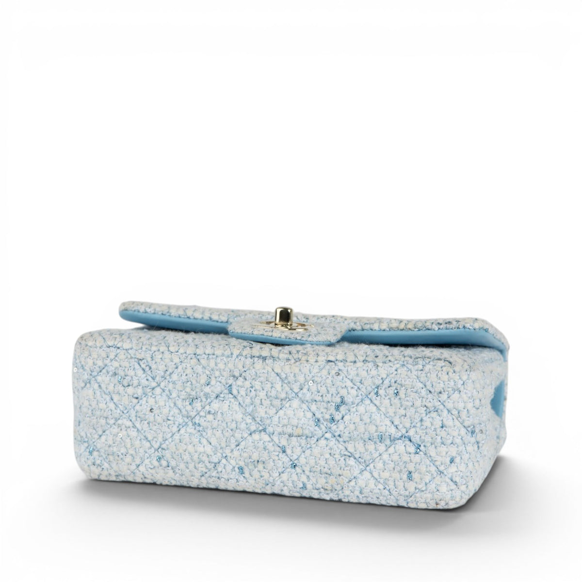 Chanel Classic Mini · Tweed — bottom view