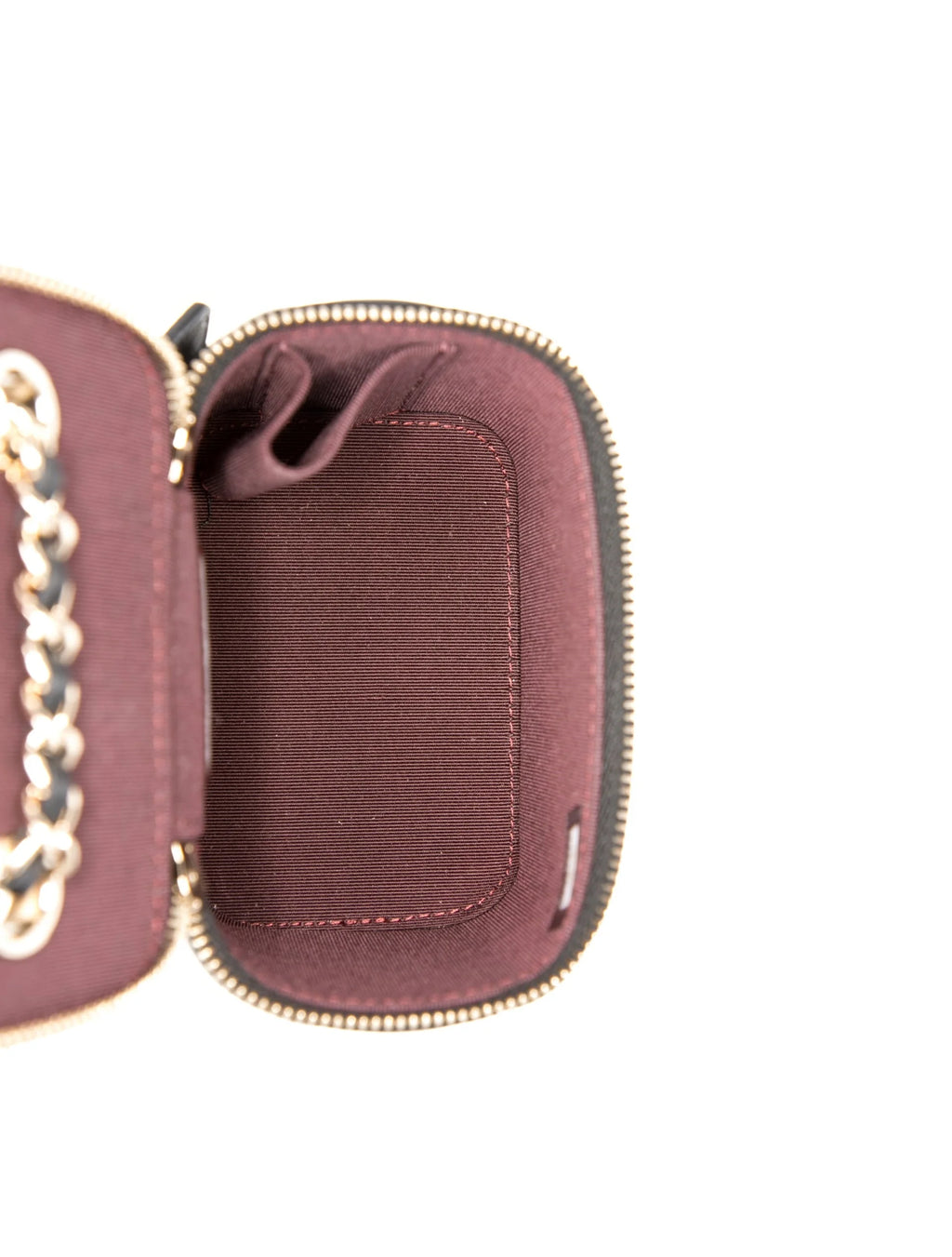 Chanel Vanity with Chain — interior view