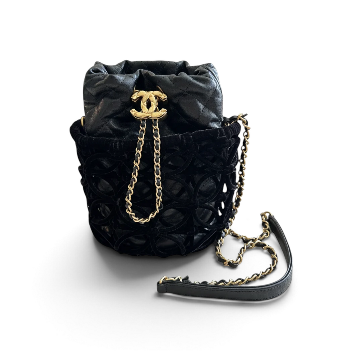 Chanel Mini Bucket Bag — front