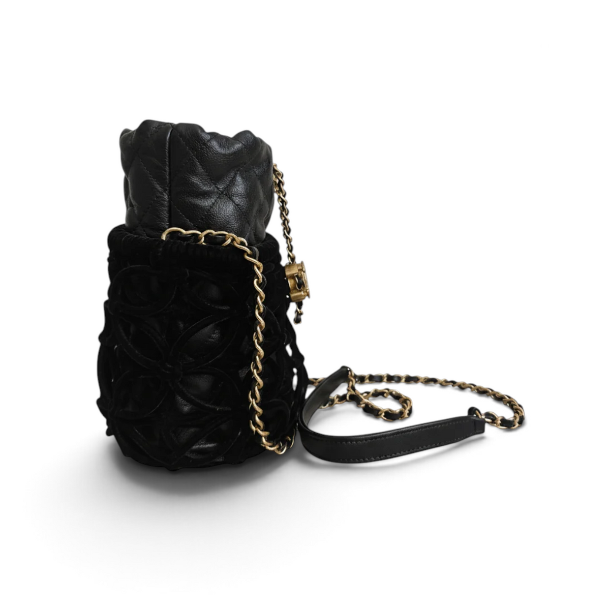 Chanel Mini Bucket Bag — side