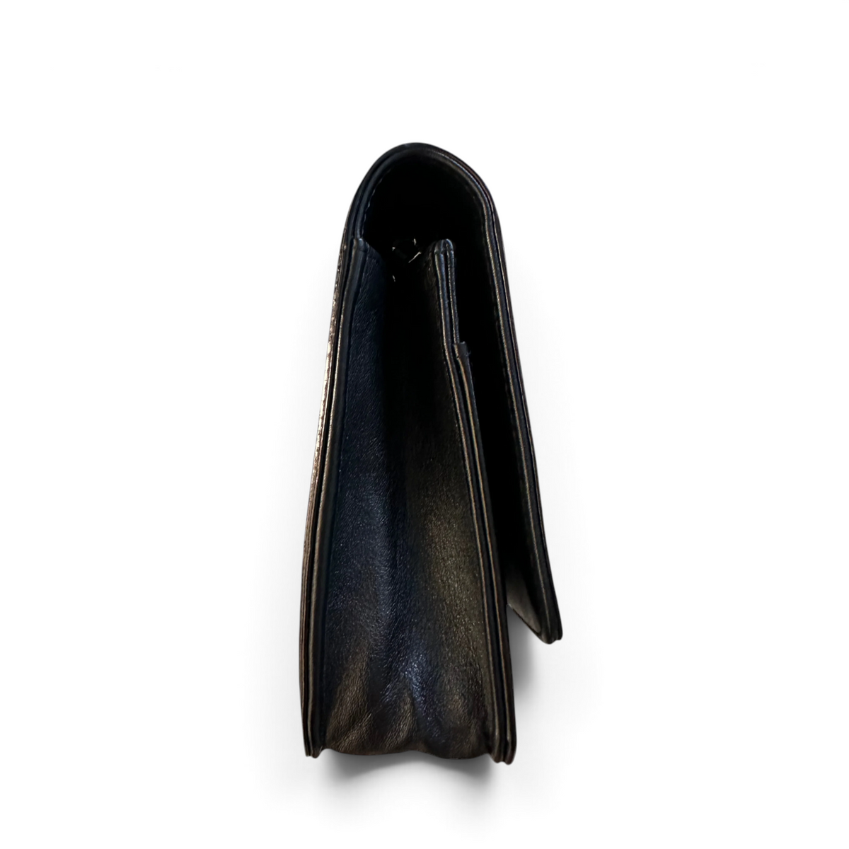 Chanel Black Patent Boy WOC — side