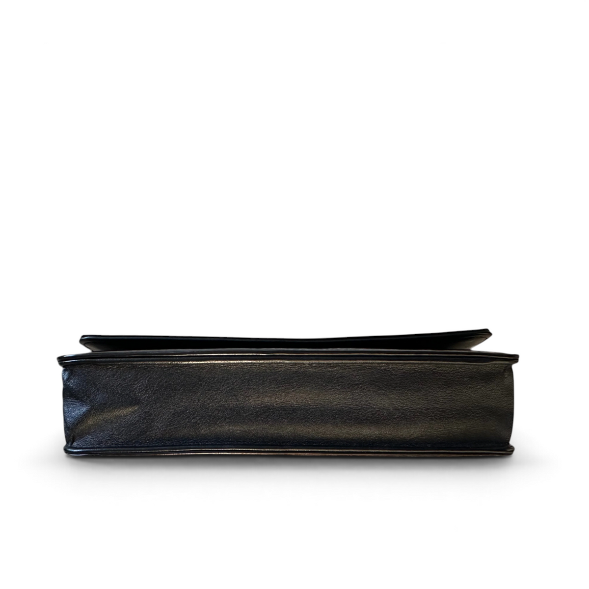 Chanel Black Patent Boy WOC — bottom